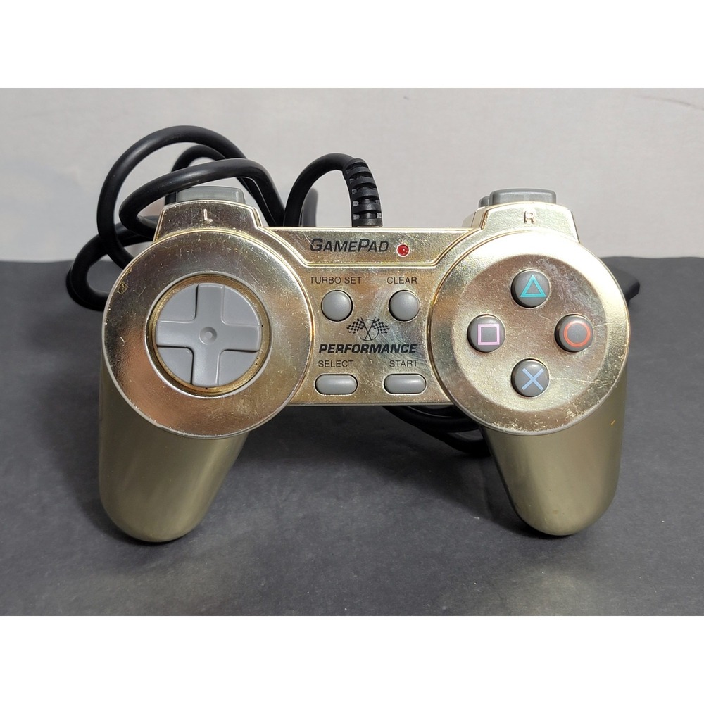 Playstation 1 PS1 GamePad Colors Gold Controller Console Wired Tested Working